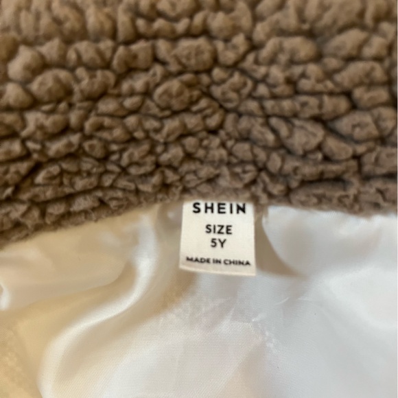 Shein Kids Plaid Flannel Lightweight Brown Jacket with Pockets Size 5Y - Picture 7 of 7